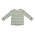 Boys Long Sleeve Henley Shirt in Blue Haze Multi Stripe