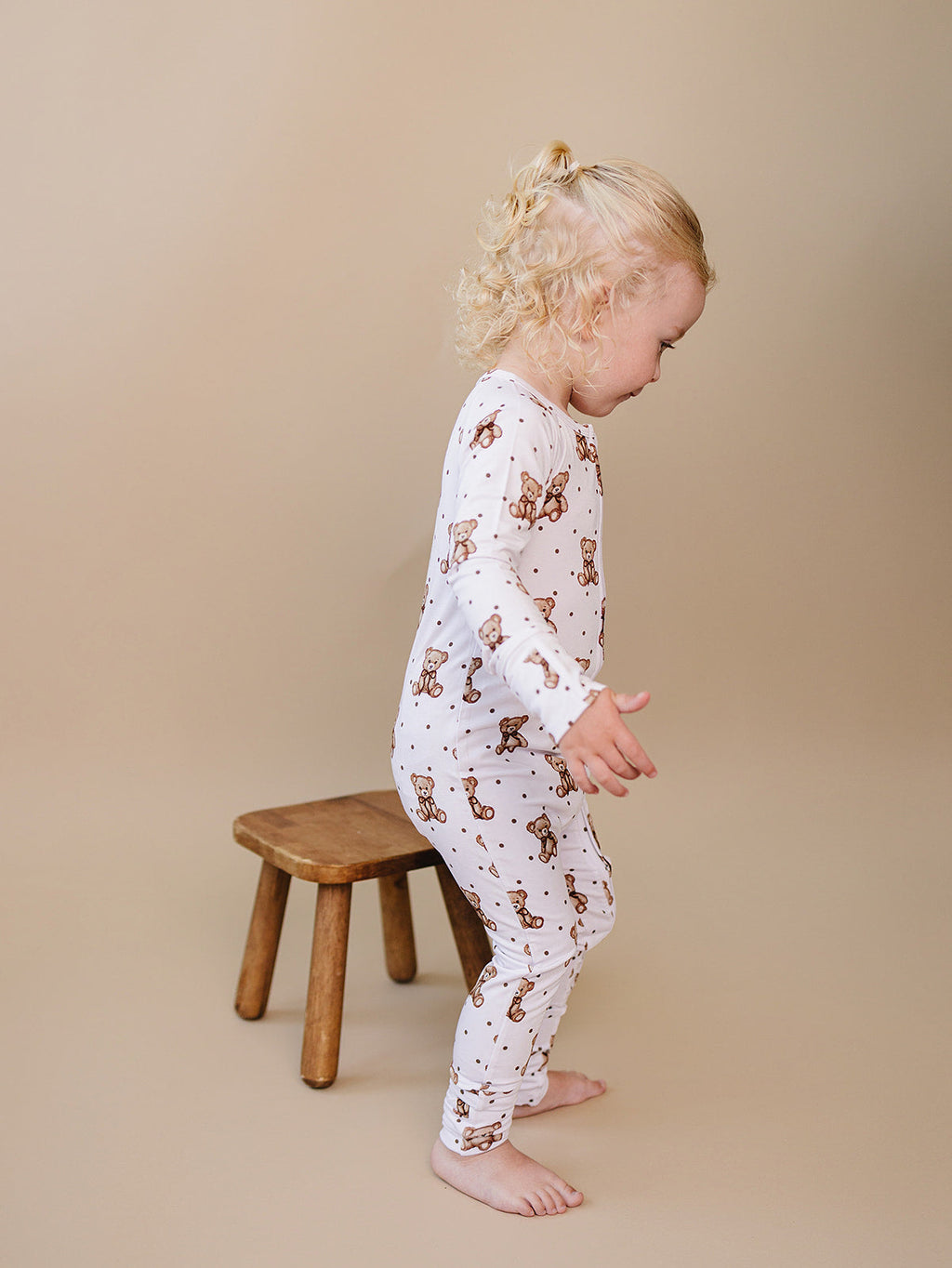 Bamboo Zip Romper | Cute Bear