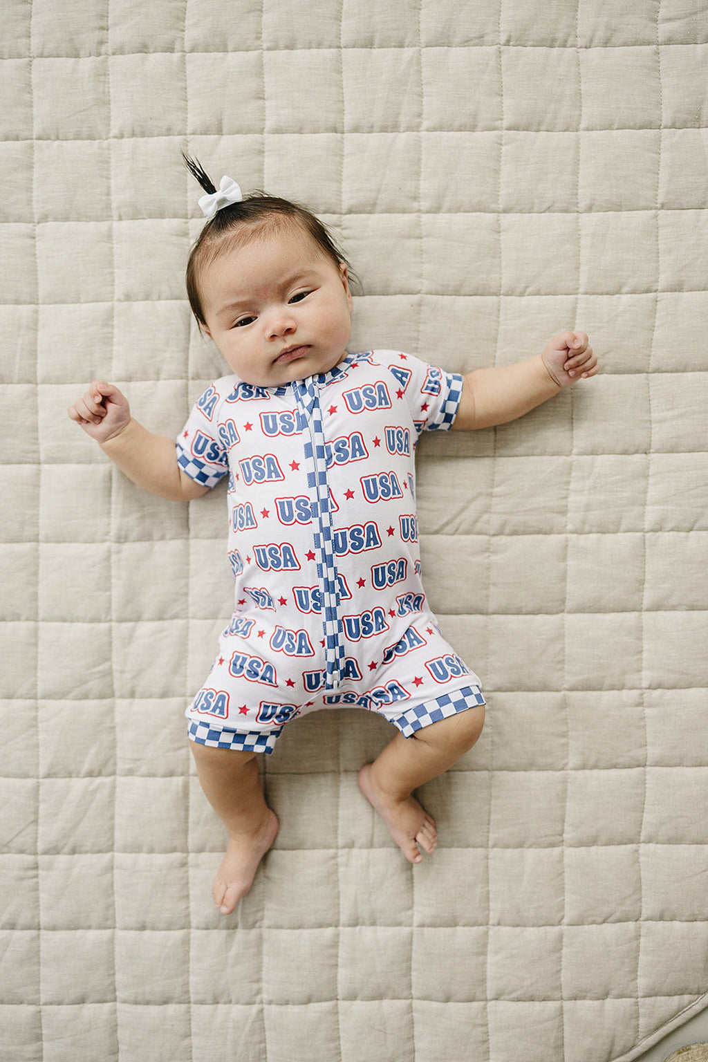 Bamboo Shorty Romper | USA