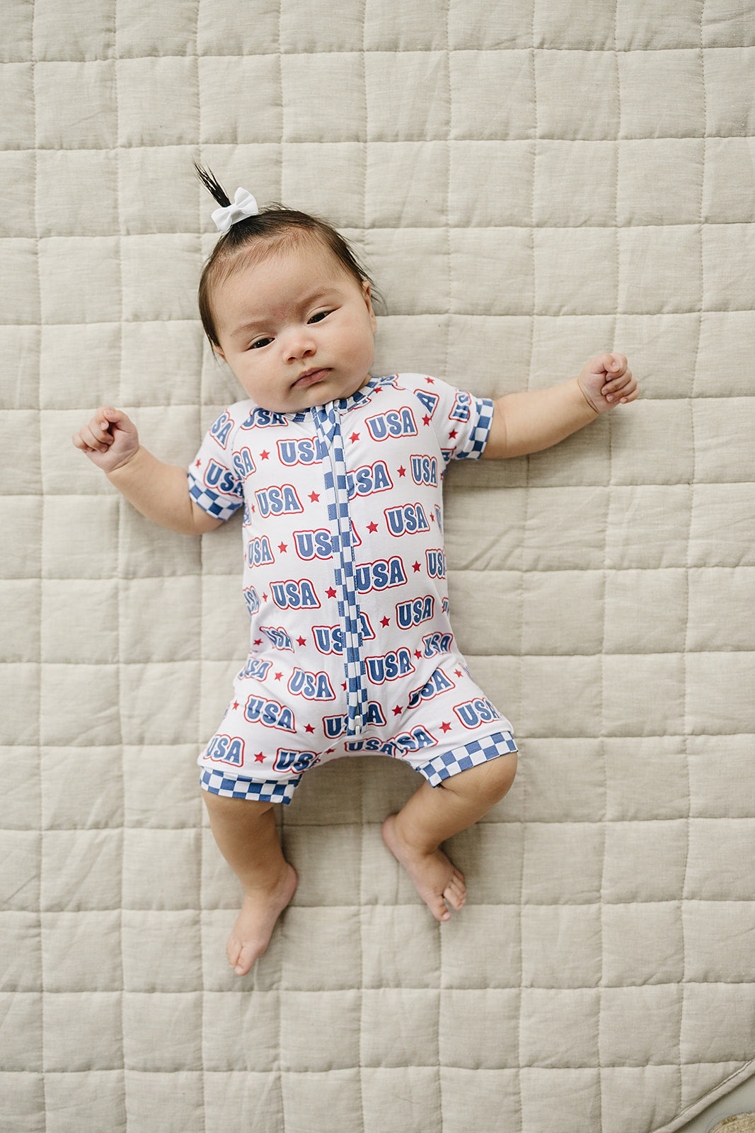Bamboo Shorty Romper | USA