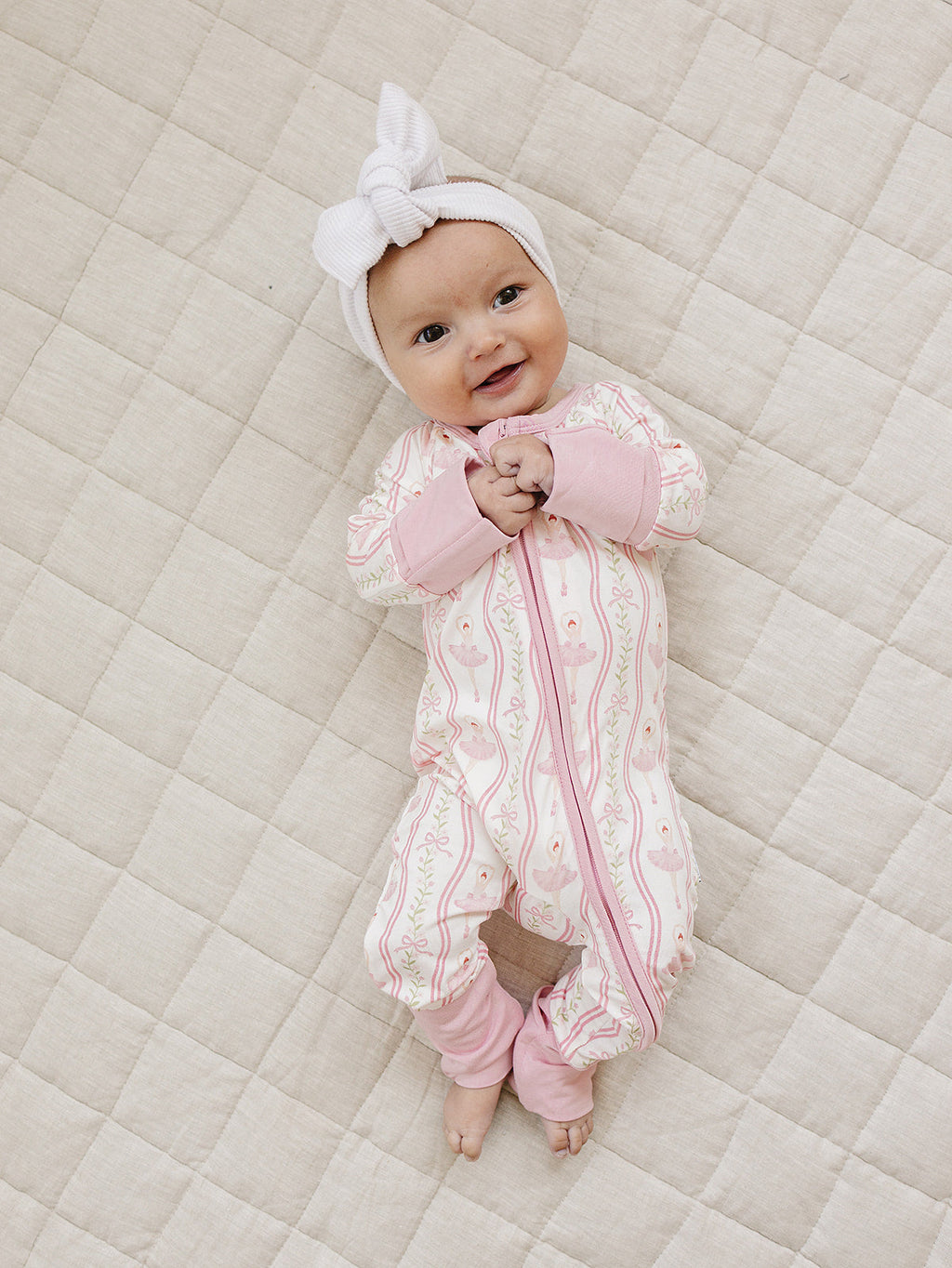 Bamboo Zip Romper | Little Ballerina