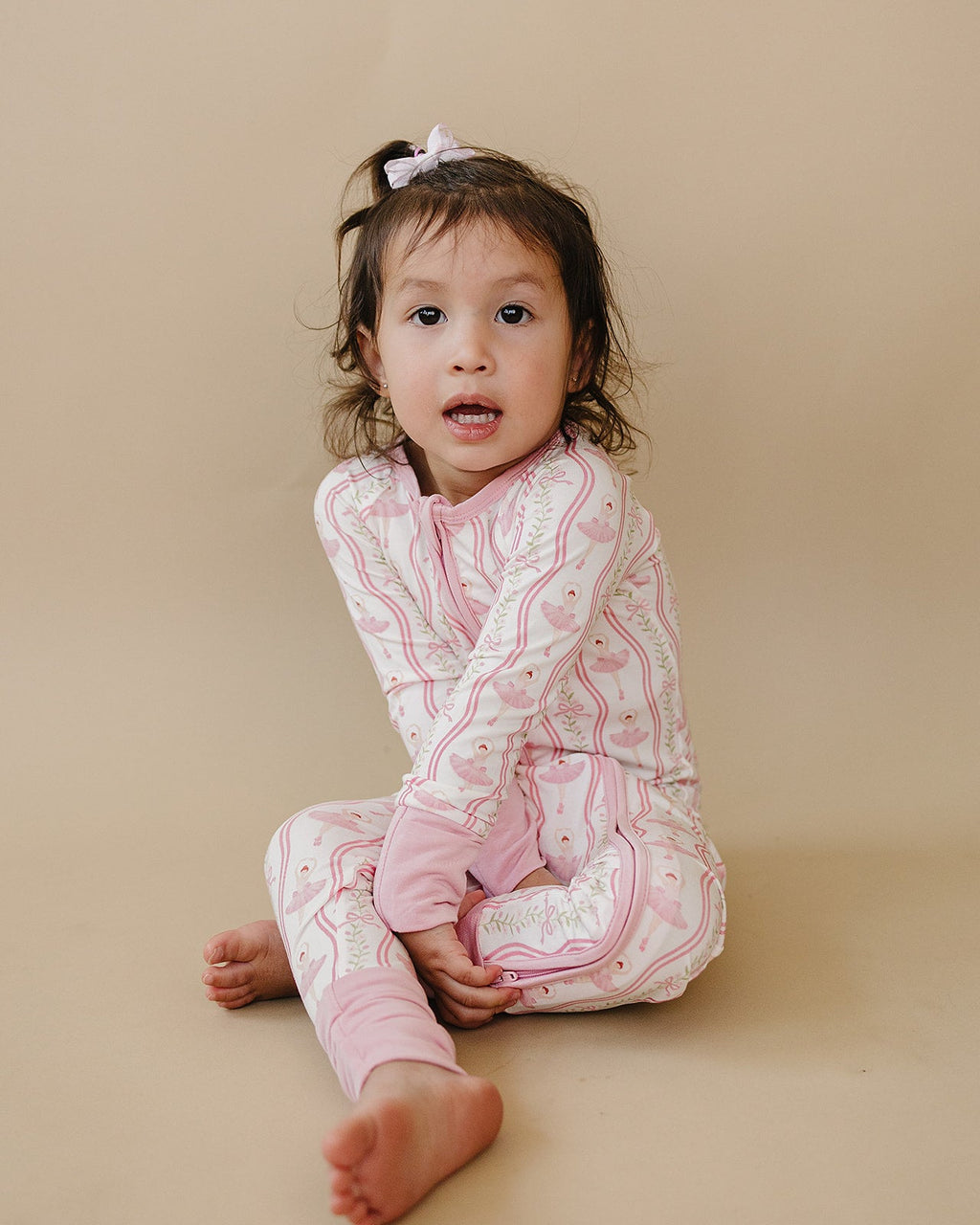 Bamboo Zip Romper | Little Ballerina